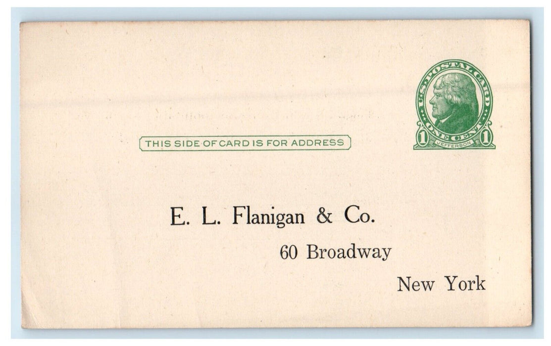 E.L Flanigan & Co. Analysis Oil Company New York NY Advertising Postcard