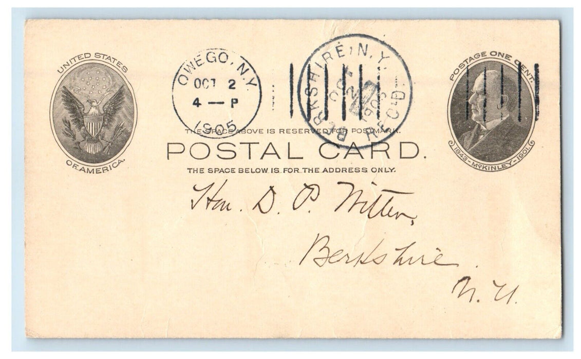 1905 The Owego National Bank Record Owego New York NY Advertising Postcard