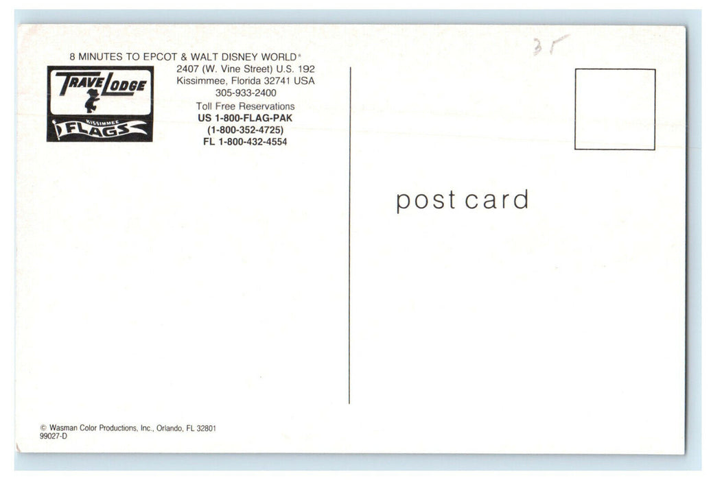 c1950s 8 Minutes to Epcot and Walt Disney World Kissimmee Florida FL Postcard