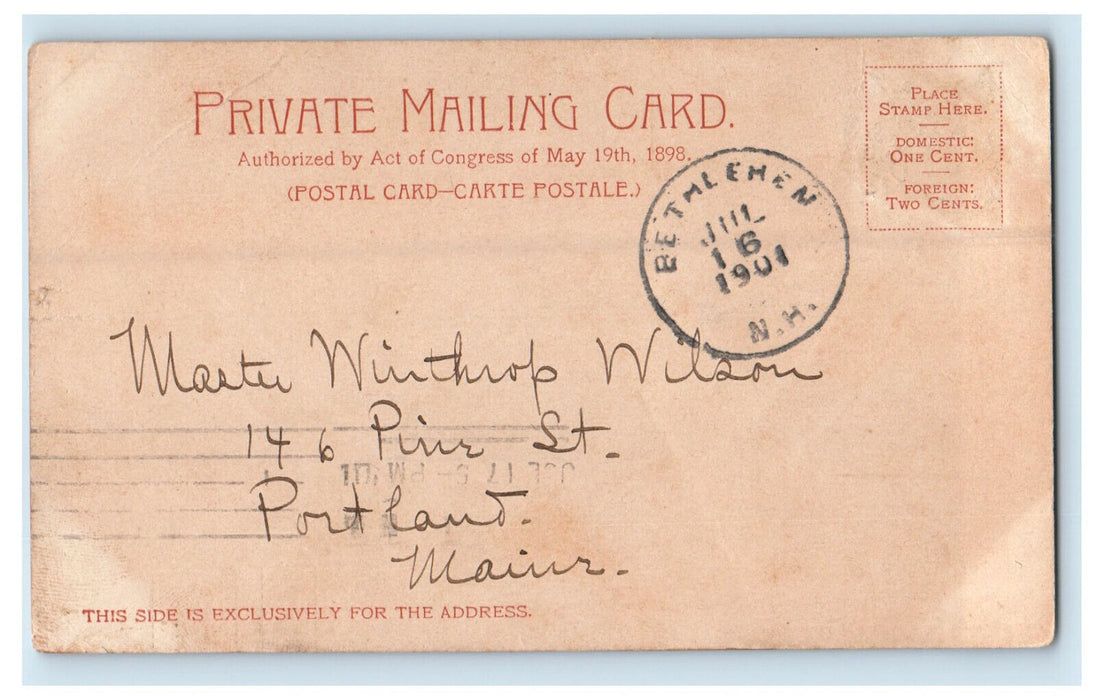 1901 Summit of Mt. Washington White Mountains NH Betlehem NH Postcard