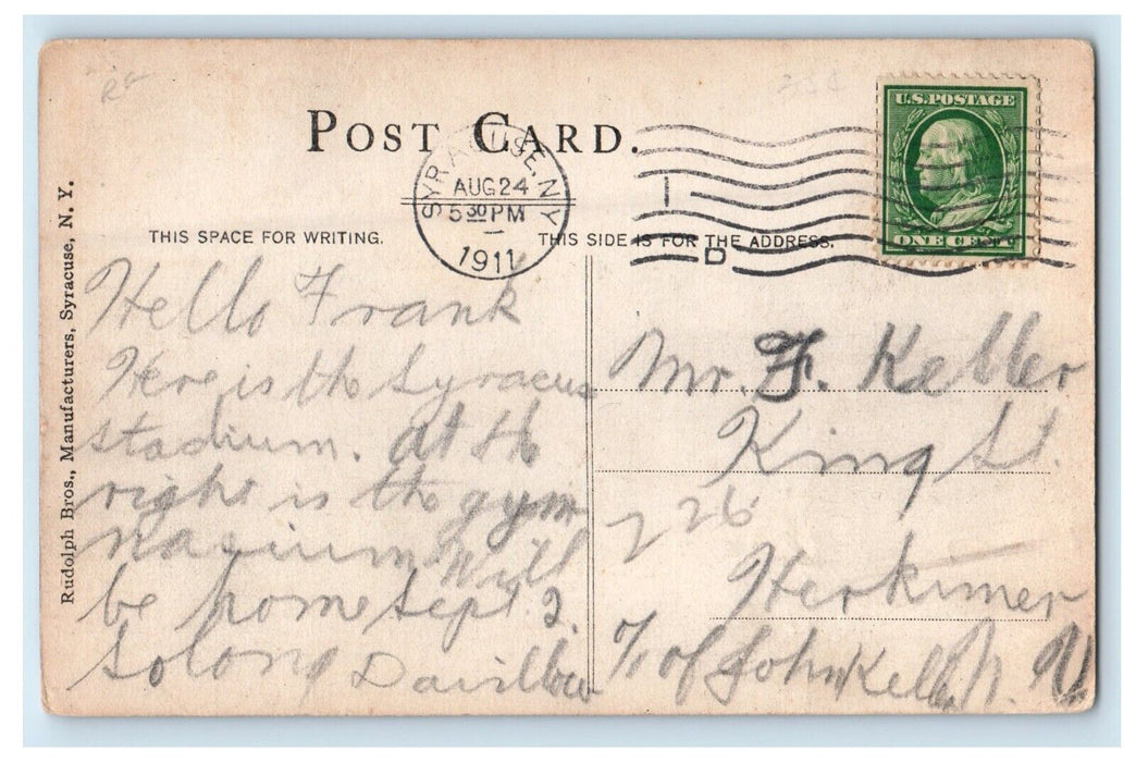 1911 The Stadium Syracuse University Syracuse New York NY Antique Postcard