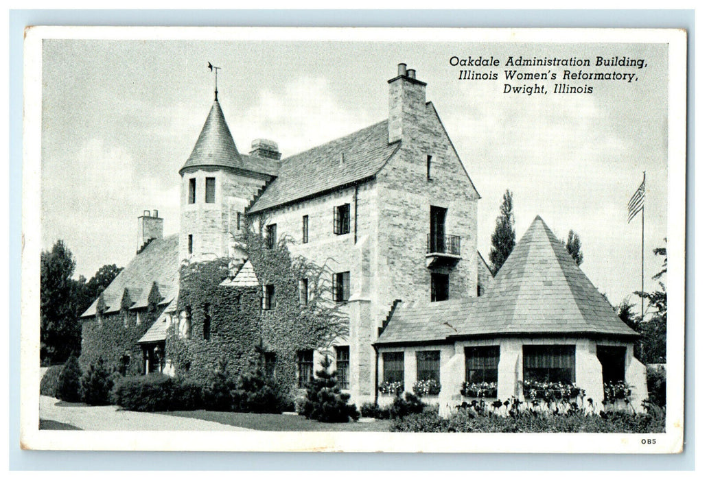 c1920s Oakdale Administration Building Women's Reformatory Illinois IL Postcard