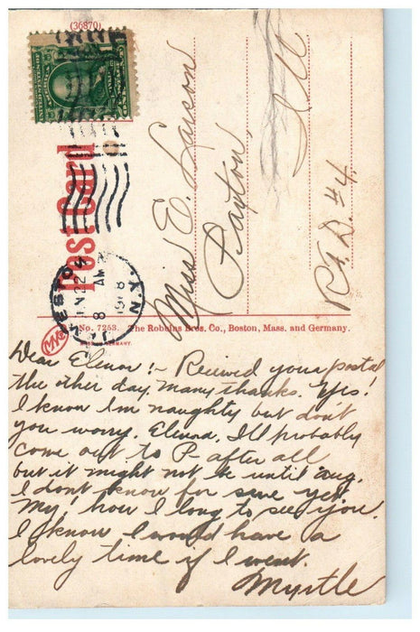 1918 Steamer Ship Chautauqua Lake New York NY Antique Postcard
