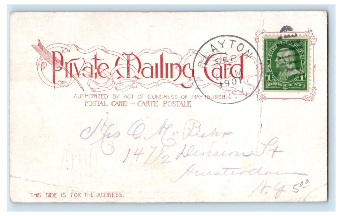 1901 Thousand Island House, Thousand Islands NY Clayton NY PMC Postcard
