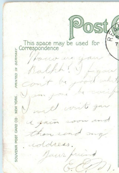 1912 Boy's High School Building Reading Pennsylvania PA Antique Postcard