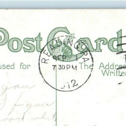 1912 Boy's High School Building Reading Pennsylvania PA Antique Postcard