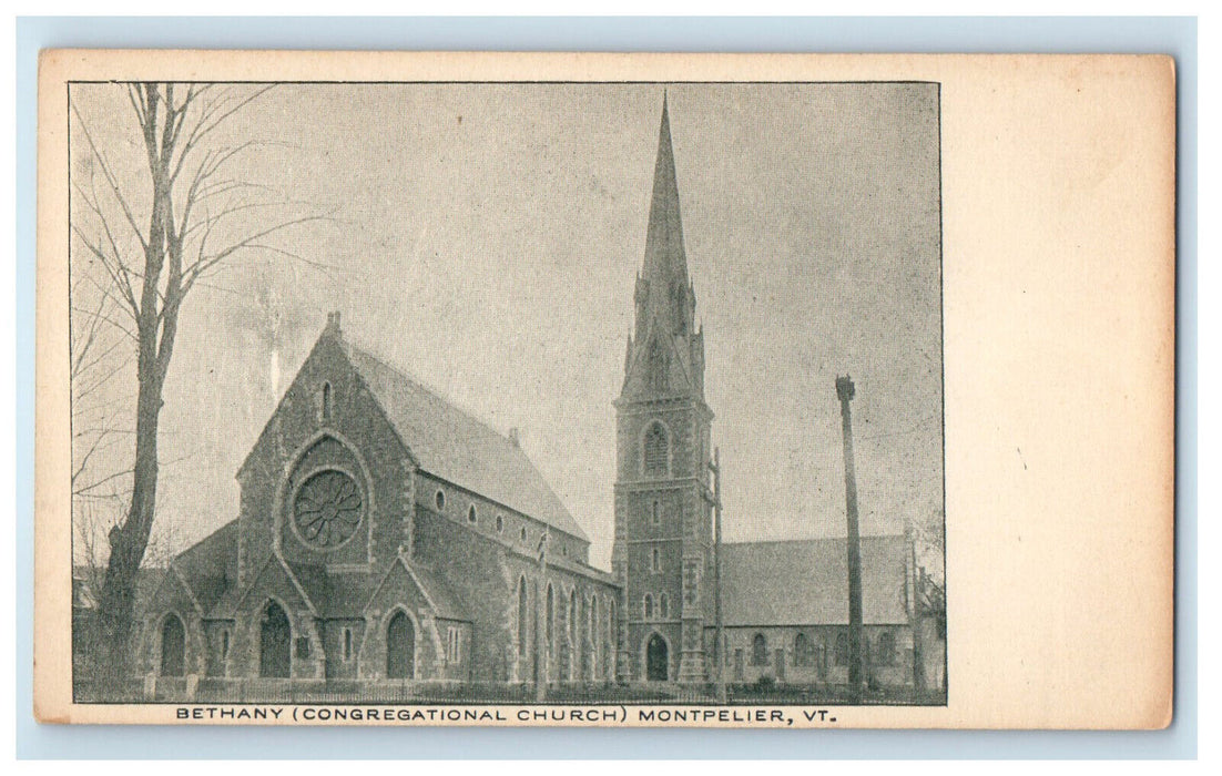 c1900s Bethany (Congregational Church) Montpelier Vermont VT PMC Postcard