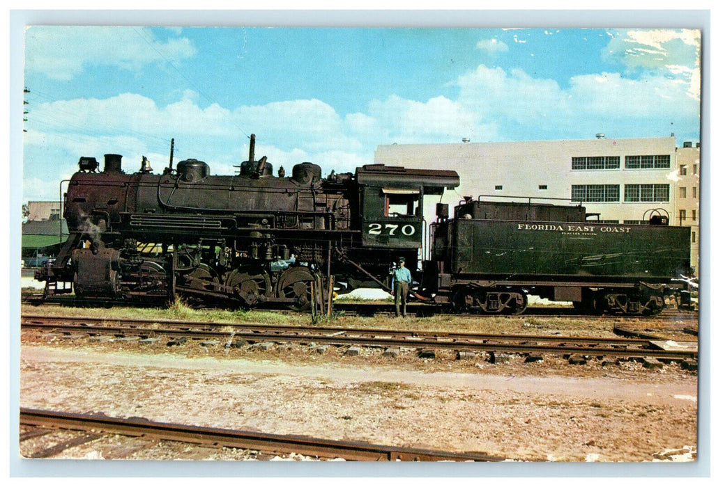 c1960s Florida East Coast Railway West Palm Beach Florida FL Postcard