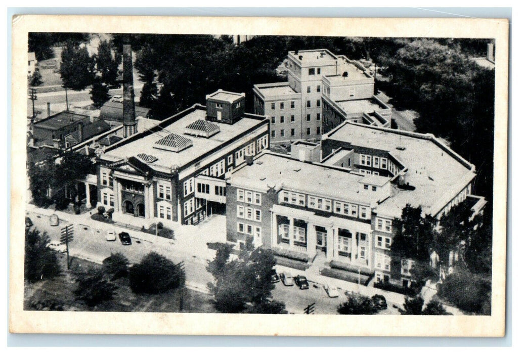 Bird's Eye View U.S Veterans Administration Hospital Dwight Illinois IL Postcard