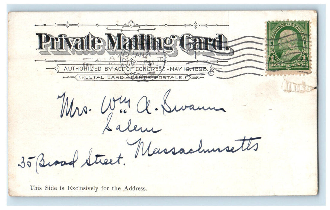 1903 New Station NY NH and H Railroad Providence RI PMC Posted Antique Postcard