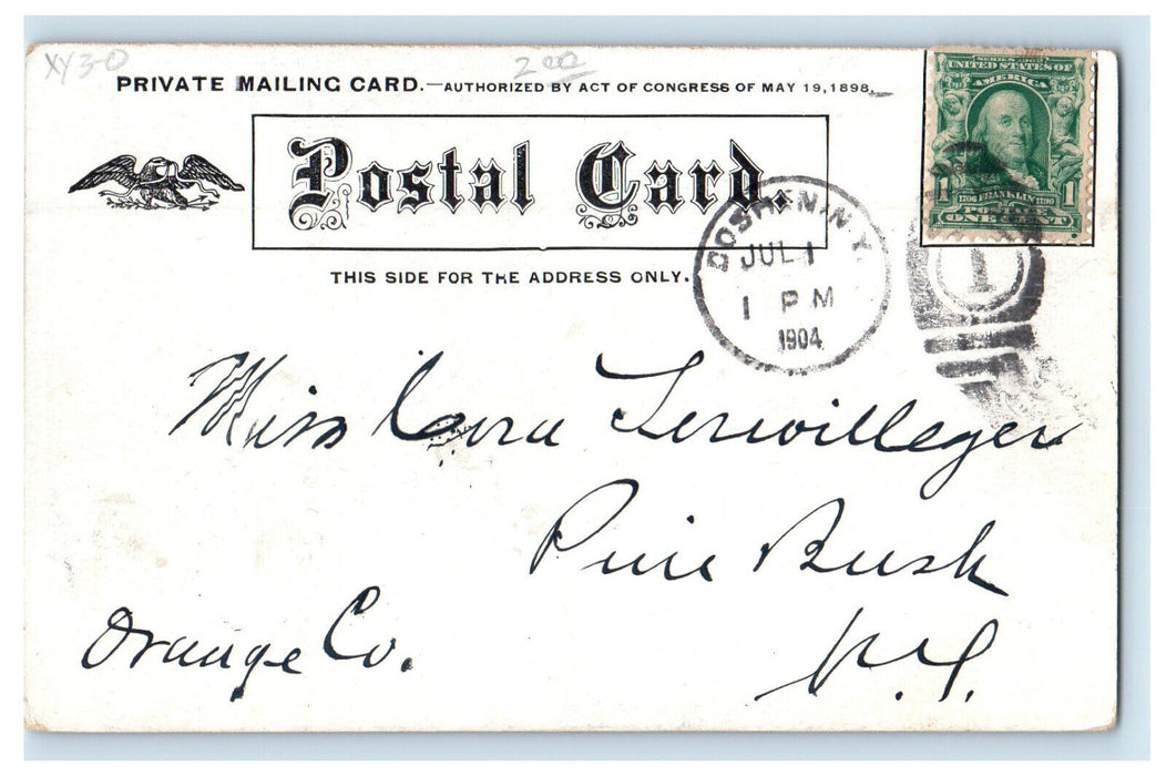 1904 Main Street, Goshen New York NY EF Branning Posted PMC Postcard