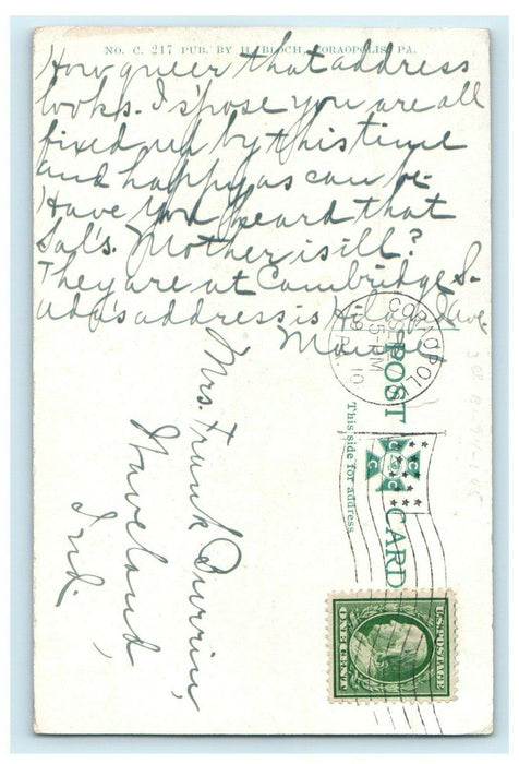 1910 McKinley Public School Building Coraopolis Pennsylvania PA Antique Postcard