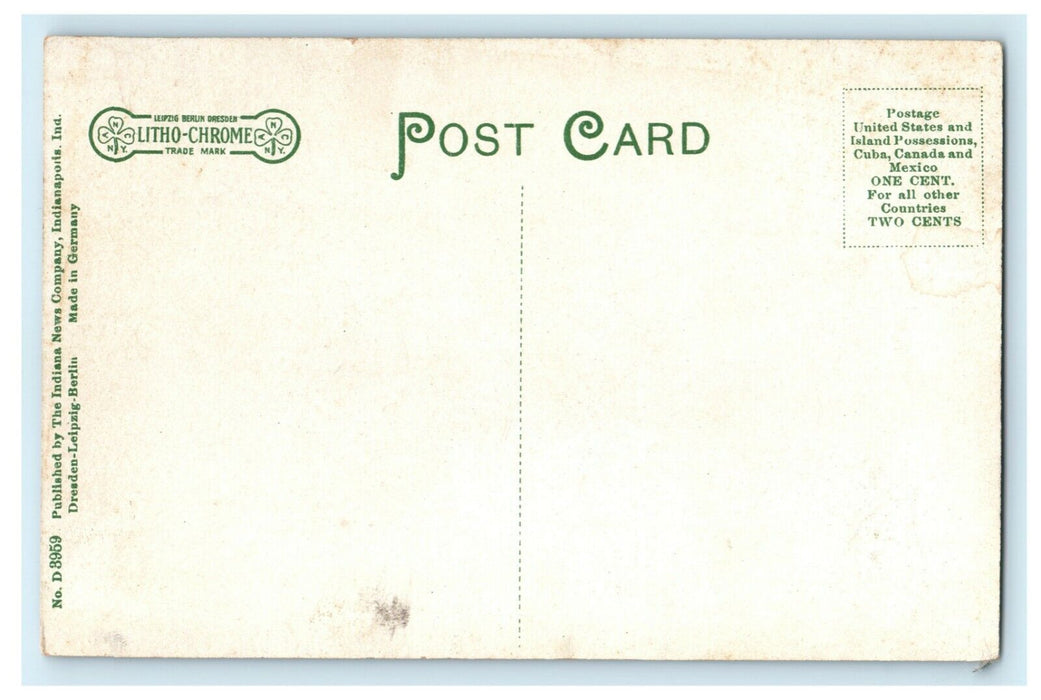 c1910 Ben Hur Tree General Lew Wallace Crawfordsville Indiana IN Postcard