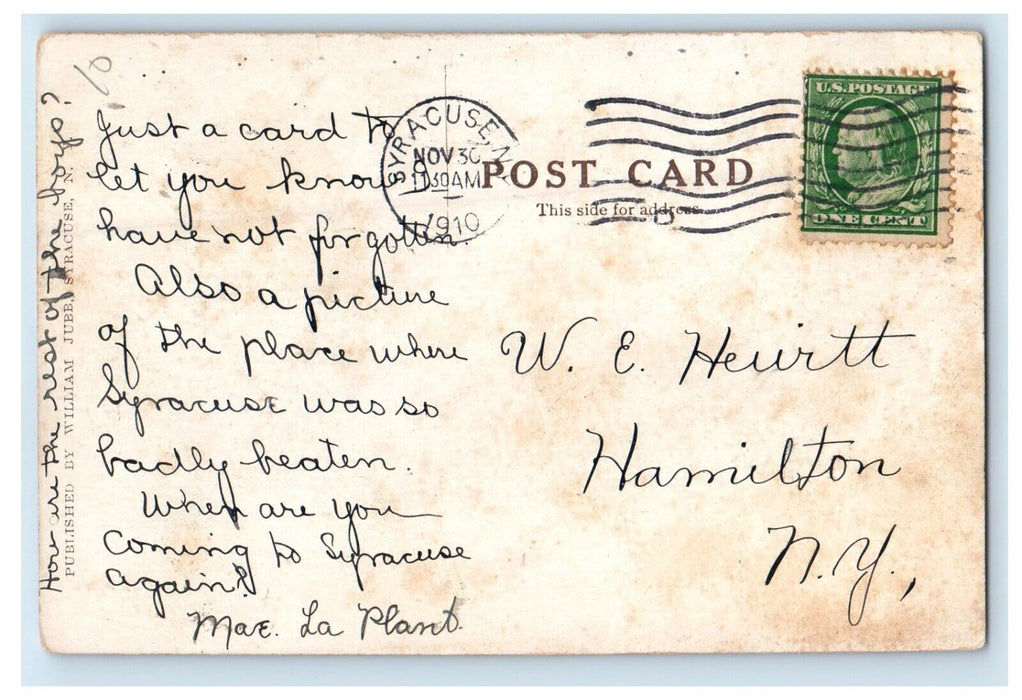 1910 Syracuse New York NY, The Stadium Syracuse University Antique Postcard