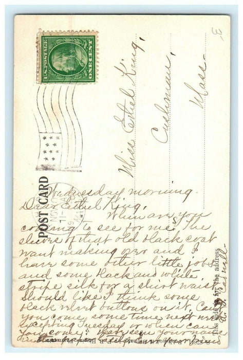 1909 Methodist Church, Townsend Massachusetts MA Antique Posted Postcard
