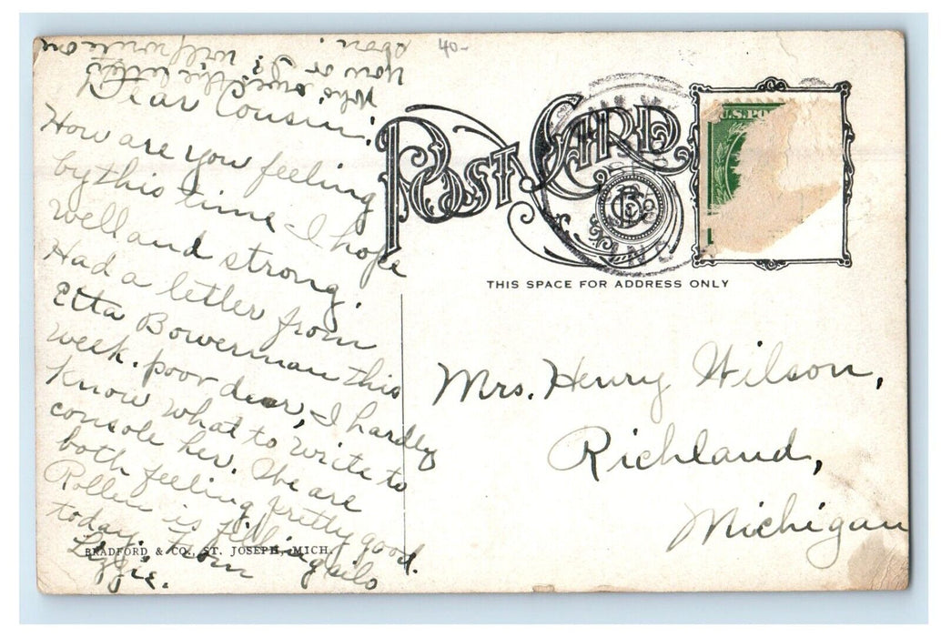 c1910's Bathing Scene Lake Maxinkuckee Culver Indiana IN Antique Postcard