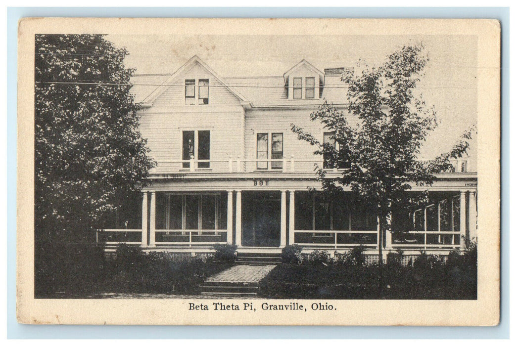 c1920s Beta Theta Pi Granville Ohio OH Unposted Vintage Postcard