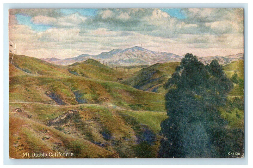 1933 Mt Diablo Eastern San Francisco Bay California CA Posted Postcard