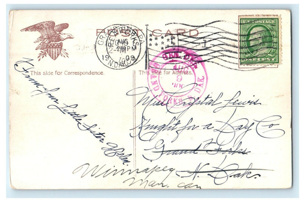 1909 Mineral Spring Park Reading Pennsylvania PA Posted Antique Postcard