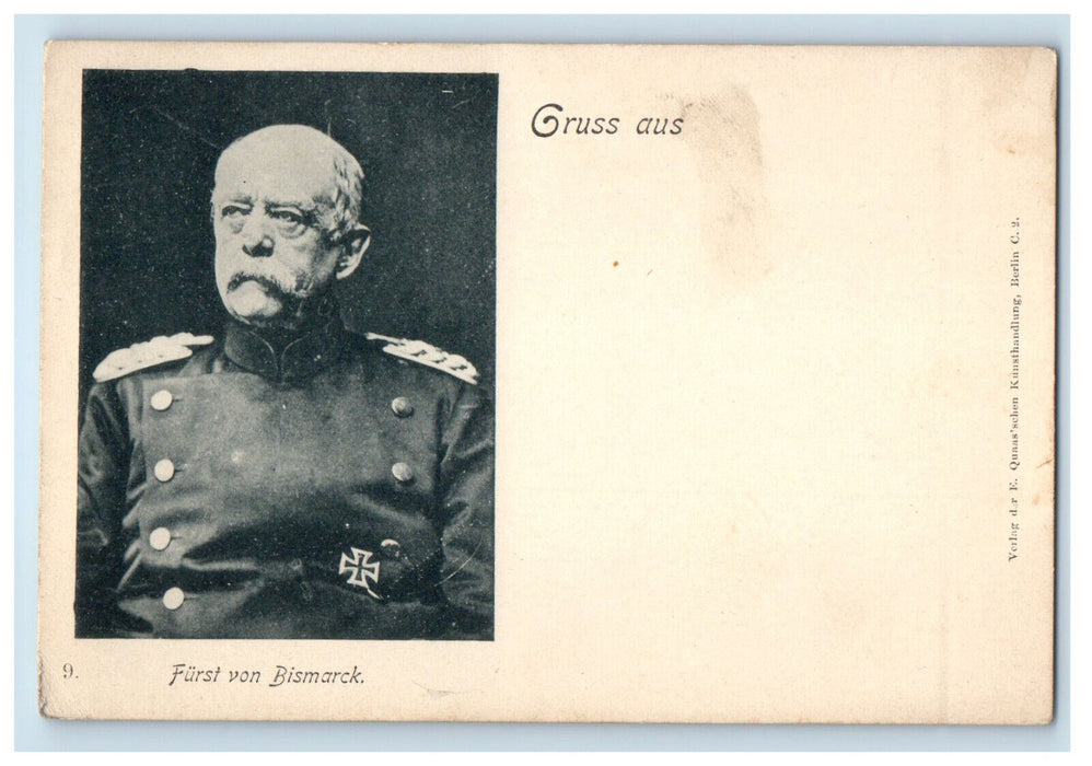 c1905 Furst Von Bismarck, Gruss Aus, Germany Unposted Antique Postcard