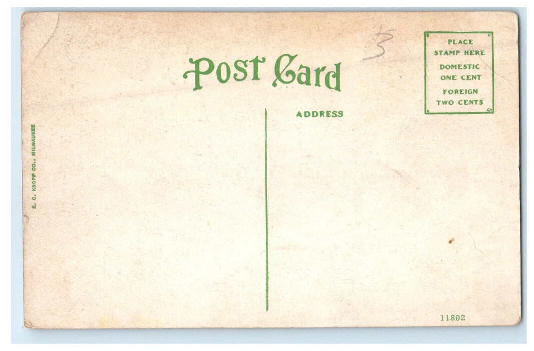 c1920s El Paso and S.W. Building, First Engine Run, El Paso Texas TX Postcard