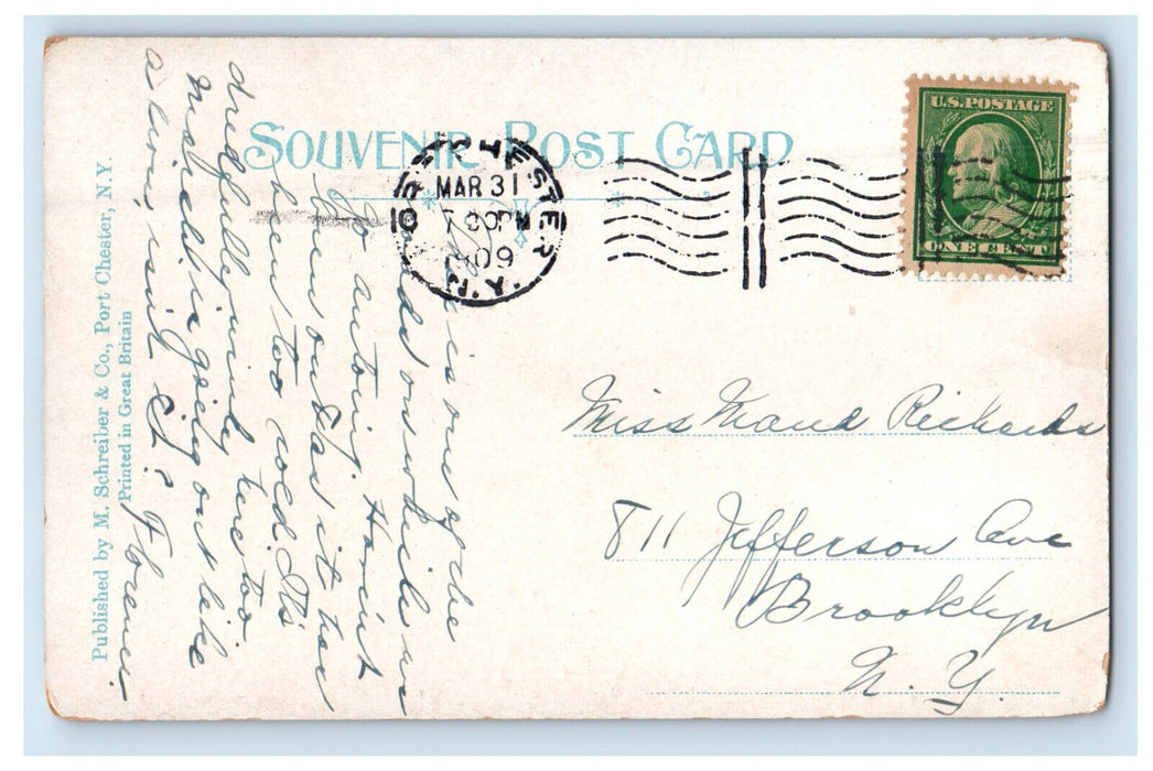 1909 Grace Church Street, Port Chester New York NY Posted Postcard