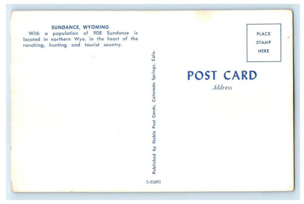 c1950s View of Mountain, Sundance Located in Northern Wyoming WY Postcard