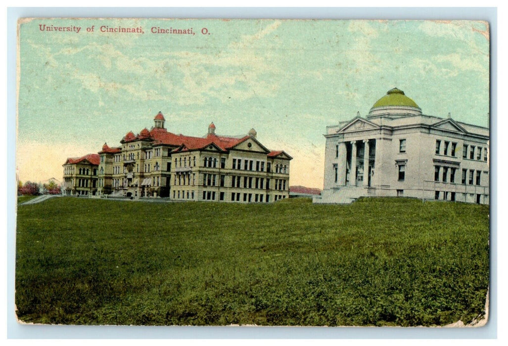 1913 The University Of Cincinnati Campus Cincinnati Ohio OH Antique Postcard