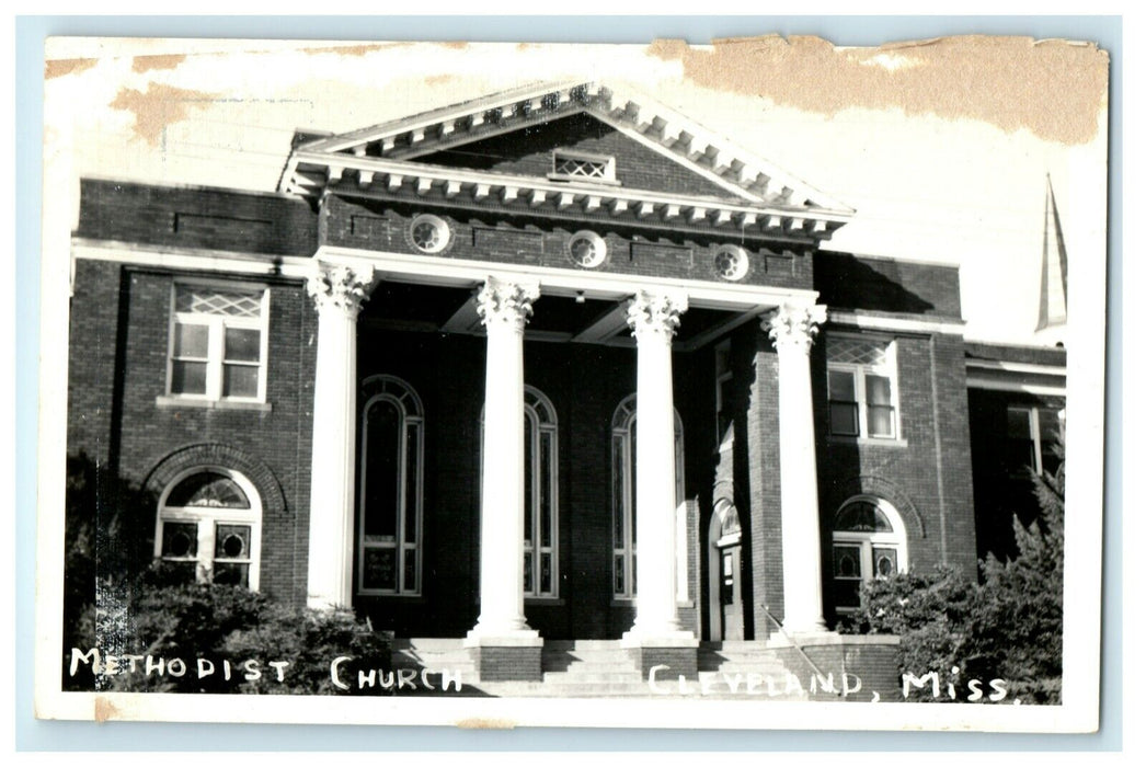 1956 Methodist Church Cleveland Mississippi RPPC Photo Myrtle Martin Postcard