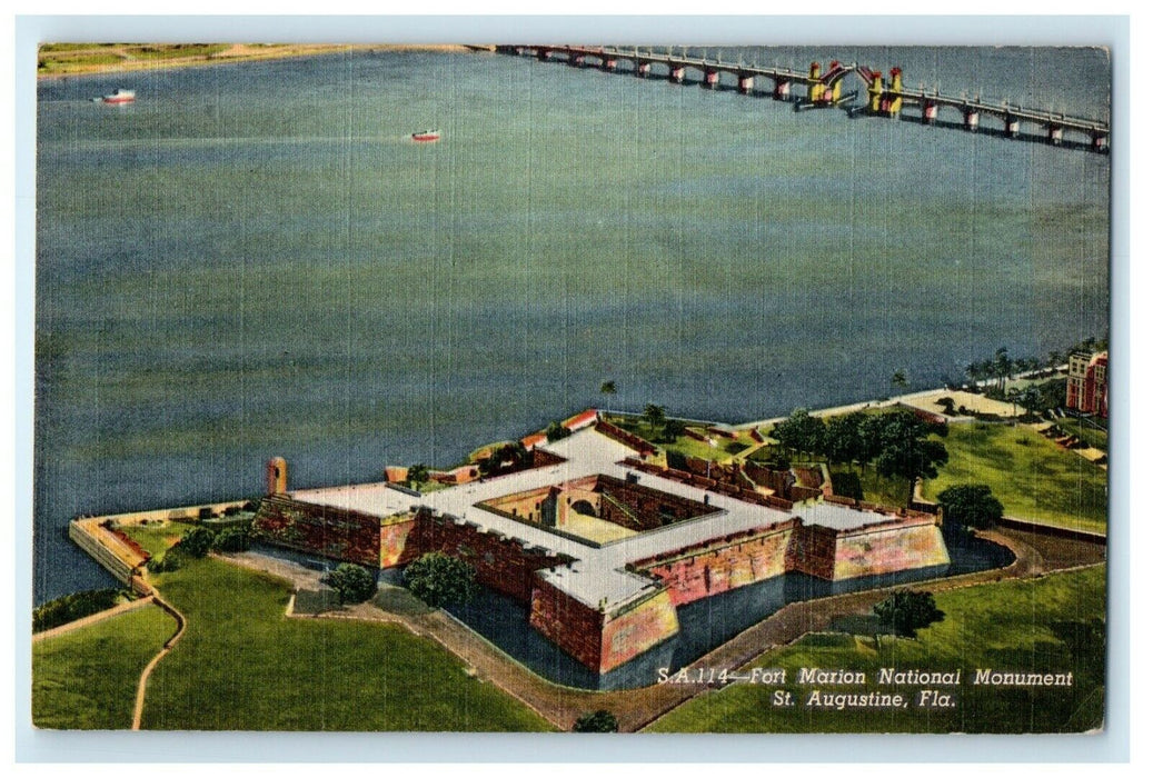 c1940's Fort Marion National Monument St. Augustine Florida FL Postcard