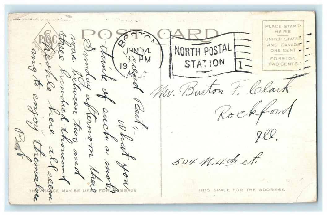 c1910 Sunday Afternoon Revere Beach Boston Massachusetts MA Postcard