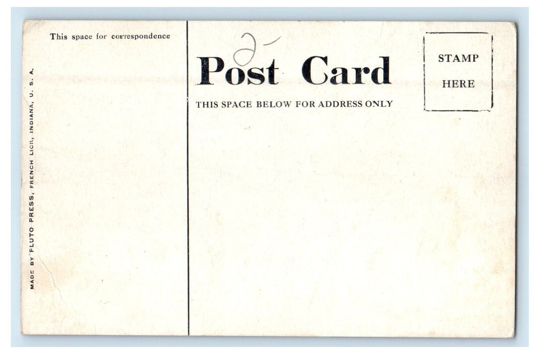 c1910's A View Of Pluto Spring Pavilion French Lick Indiana IN Antique Postcard