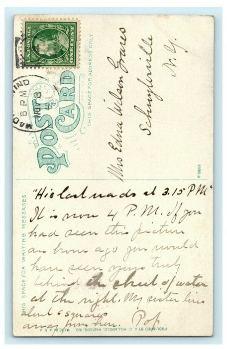 1911 Clifty Falls Madison Indiana IN Posted Antique Waterfall Postcard