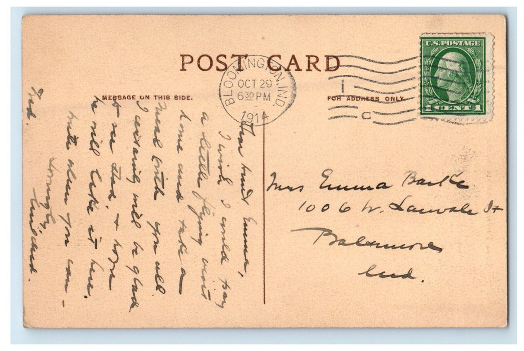 1914 Wylie Kirkwood Science Halls Indiana University Bloomington IN Postcard