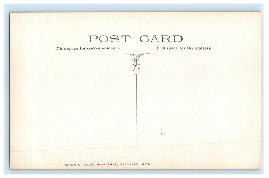c1910 Public Library Petoskey Michigan MI Unposted Antique Postcard