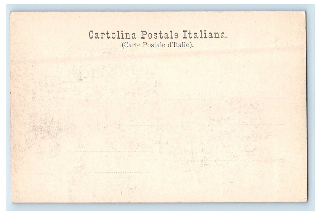c1905 Saluti Da Napoli Strada Santa Lucia E Castell Dell' Ovo Italy Postcard