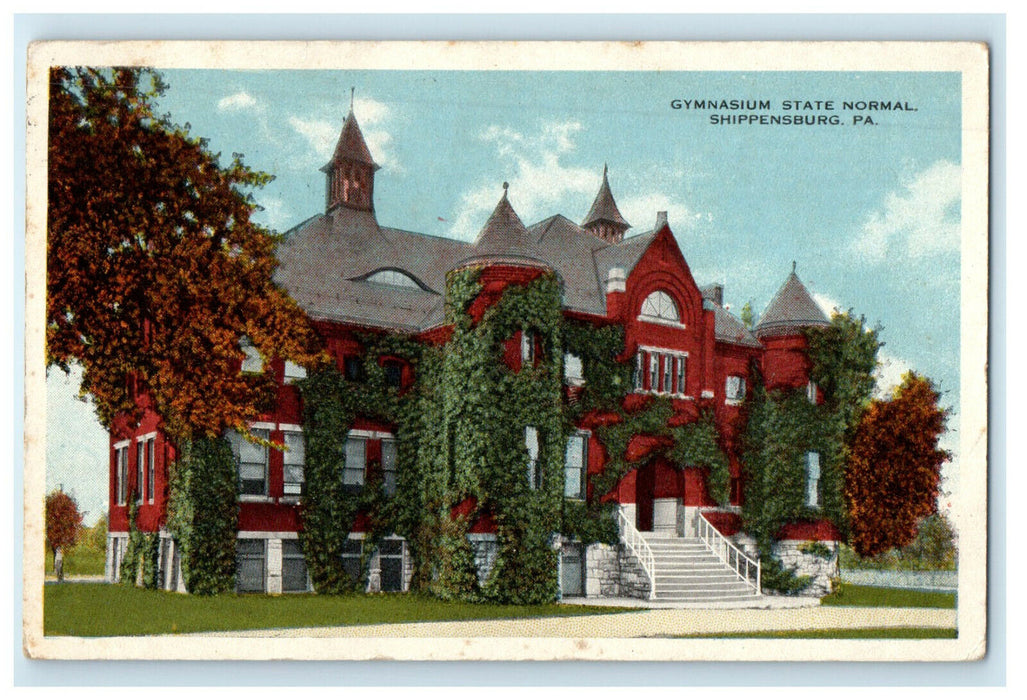 1918 Gymnasium State Normal Shippensburg Pennsylvania PA Posted Postcard