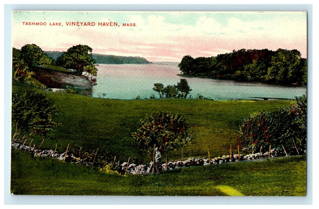 1908 Tashmoo Lake View in Martha's Vineyard Haven, Massachusetts MA Postcard
