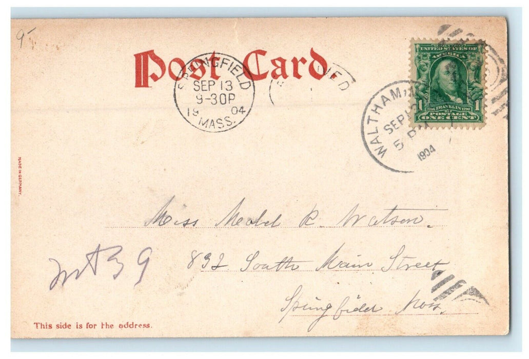 1904 The American Waltham Watch Factory View Waltham Massachusetts MA Postcard