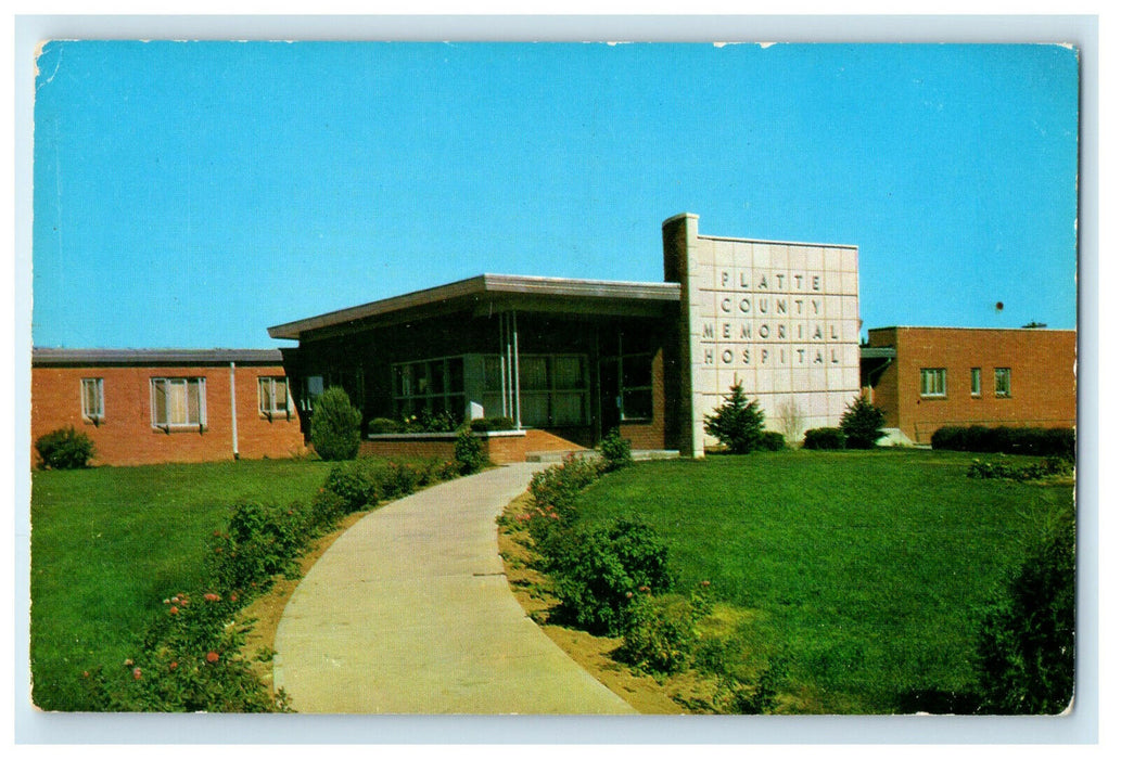 c1960 Platte County Hospital, Wheatland Wyoming WY Unposted Postcard