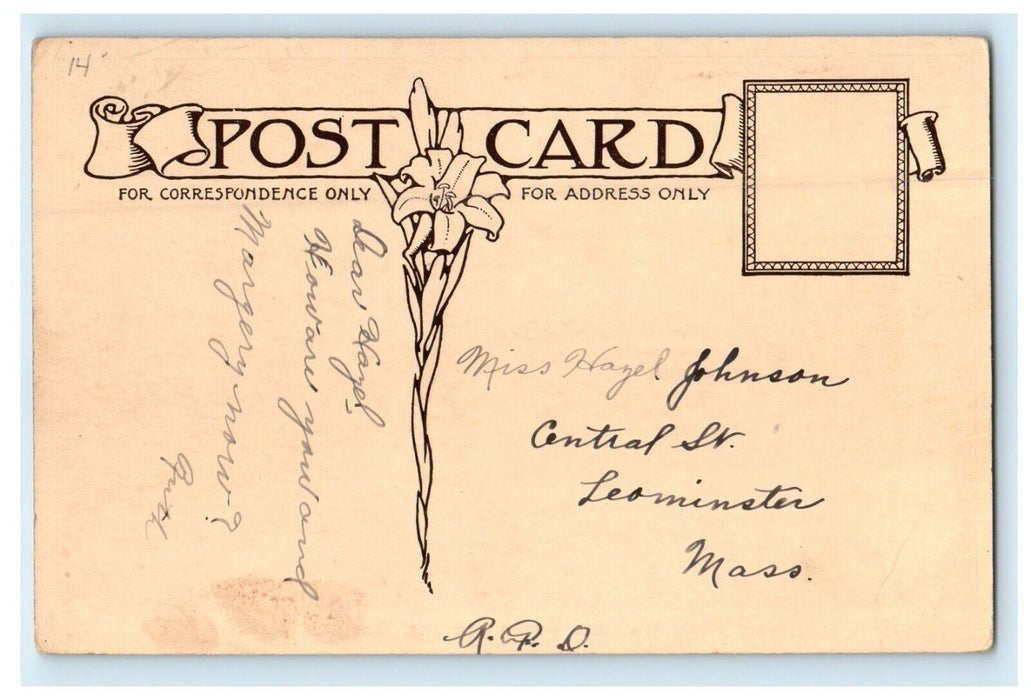 Noon Hour, Waltham Watch Company, Waltham Massachusetts MA Posted Postcard