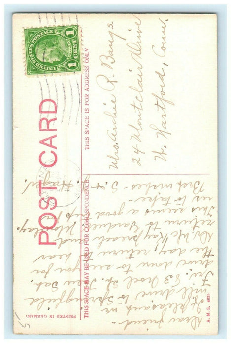 1928 Looking Toward Common, Templeton, Massachusetts MA Vintage Postcard