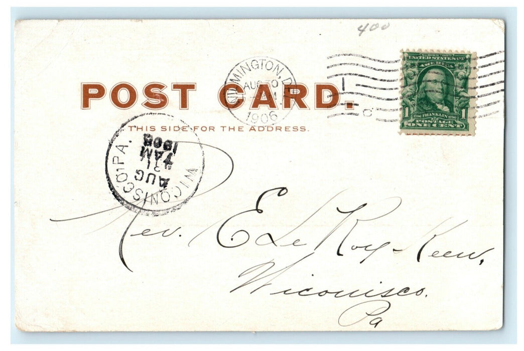 1906 Court House New castle Delaware DE Wilmington Antique Postcard