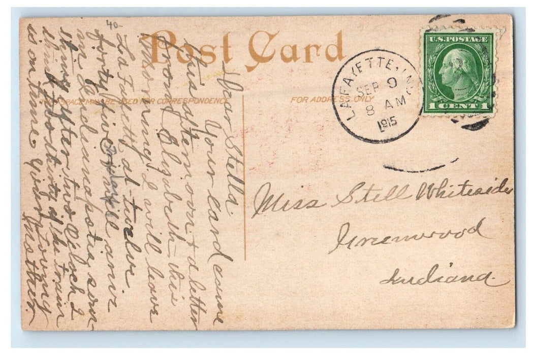 1915 A Lawn Party At Wabash Valley Sanitarium La Fayette Indiana IN Postcard