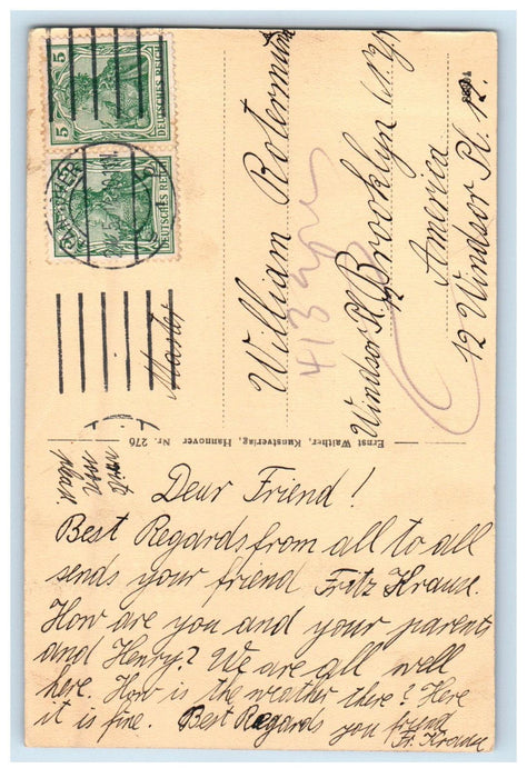 c1940s Hannover Neues Rathaus Hanover, Germany Posted Vintage Postcard