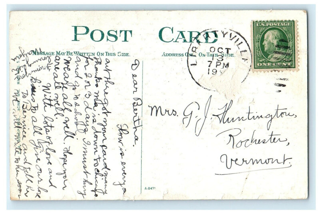 c910s Harbor View Boats Waukegan Illinois IL Antique Postcard