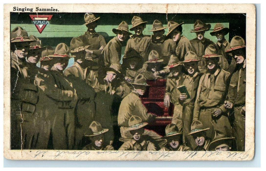 1919 Singing Sammies YMCA WW1 Military Stuart High School Party VA Postcard