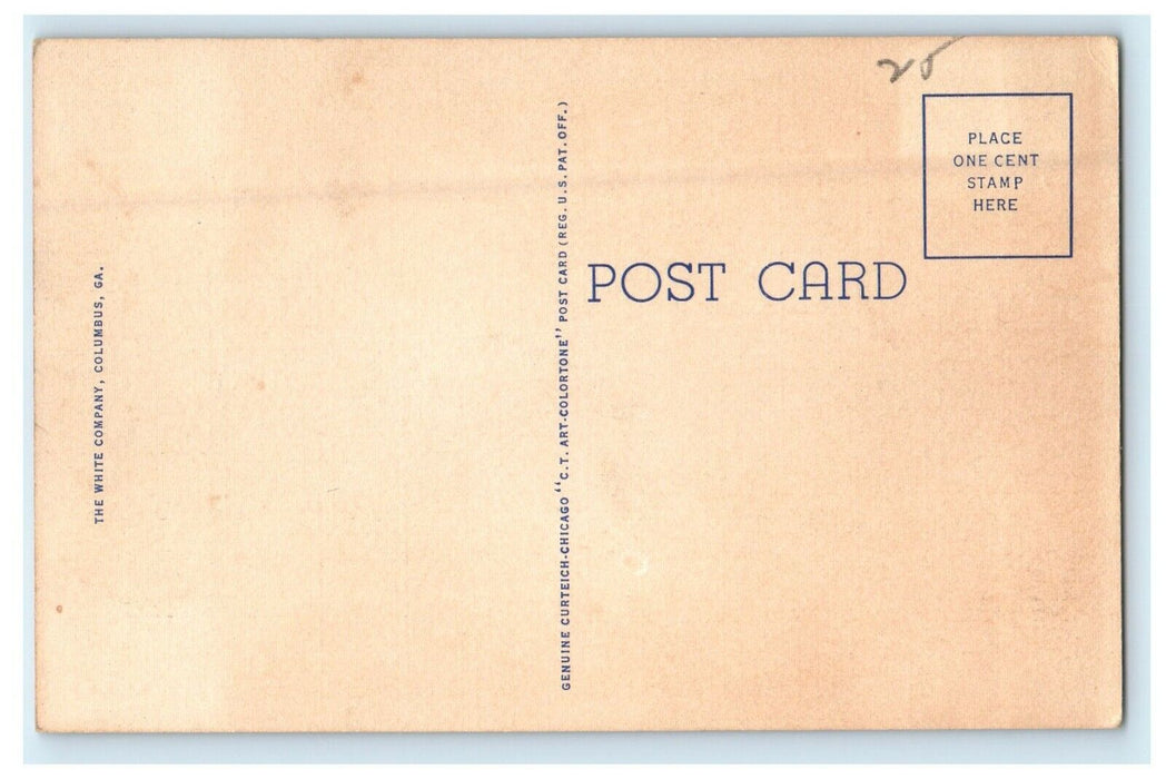 c1930's The Chapel Infantry School Campus Ft. Bennington Georgia GA Postcard