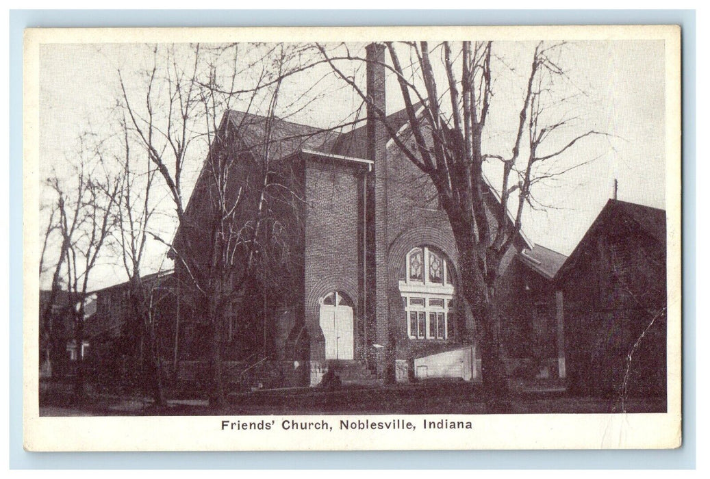 A View Of Friend's Church Noblesville Indiana IN Unposted Vintage Postcard