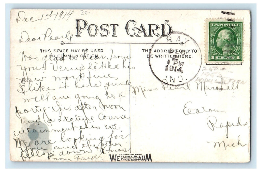 1914 The Hazenhurst Street Clear Lake Indiana IN Posted Antique Postcard